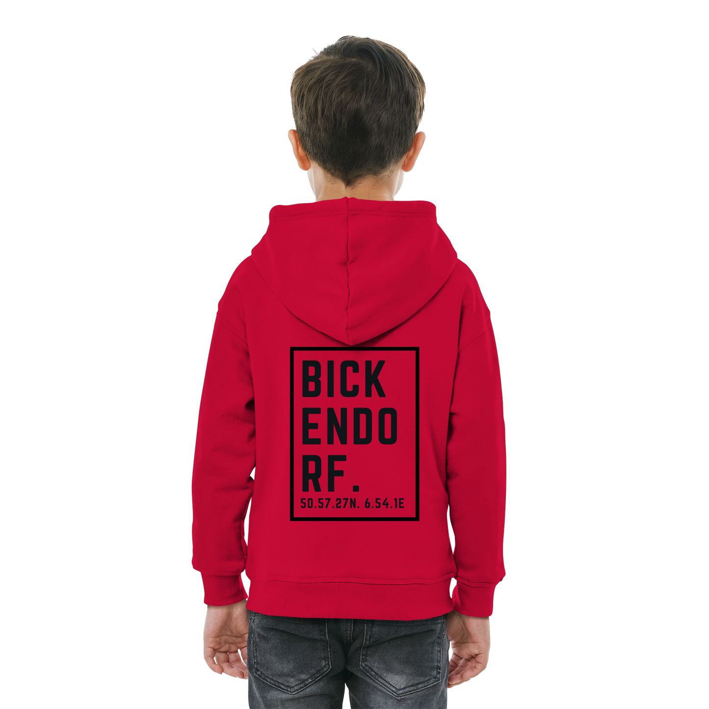 Bickendorf Koordinaten (großer Druck auf dem Rücken) - Kids Basic Hoodie