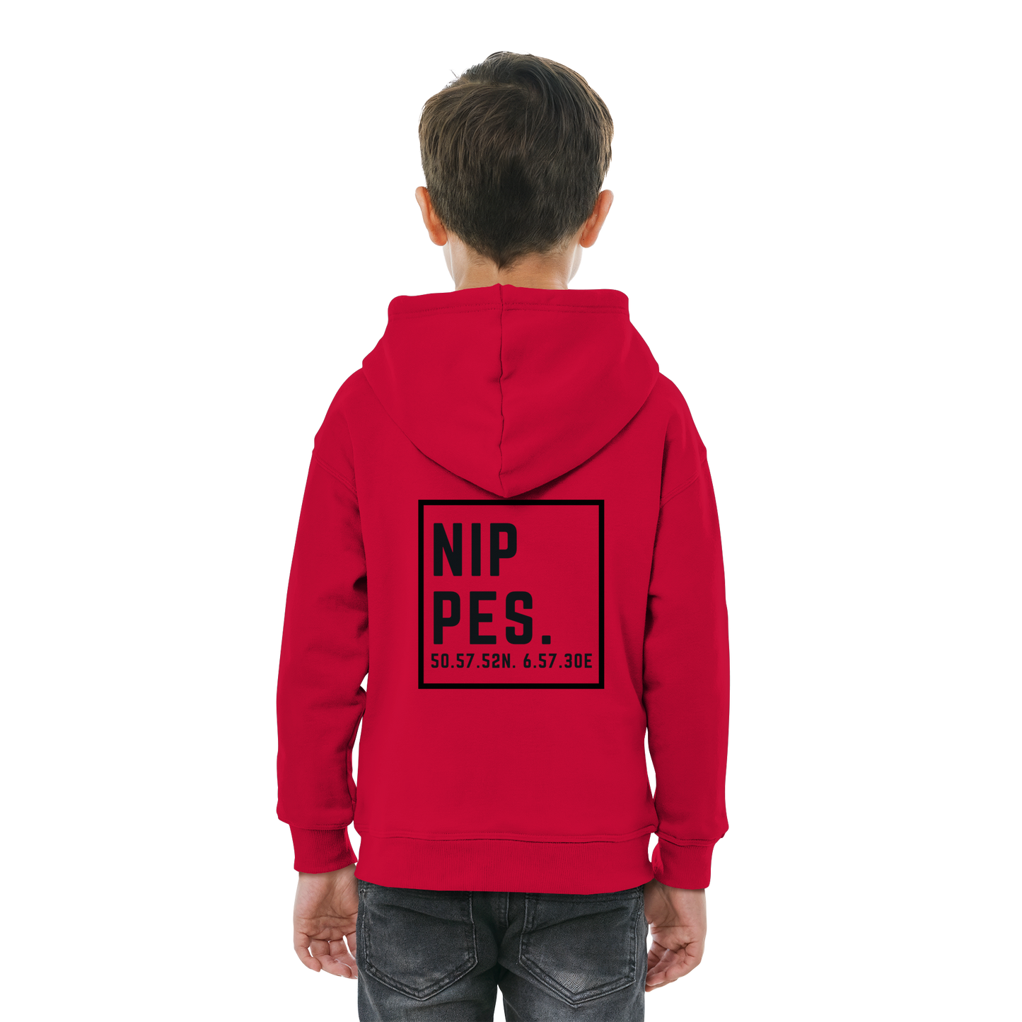 Nippes Koordinaten (großer Druck auf dem Rücken) - Kids Basic Hoodie