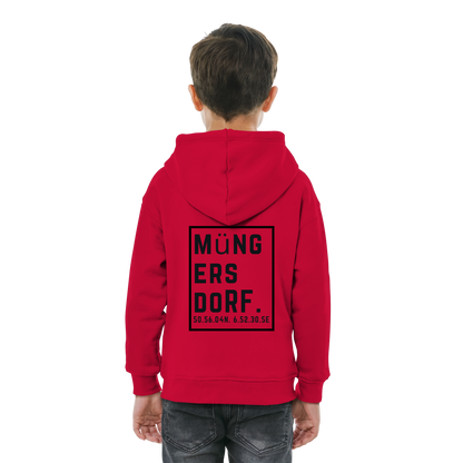 Müngersdorf Koordinaten (großer Druck auf dem Rücken) - Kids Basic Hoodie