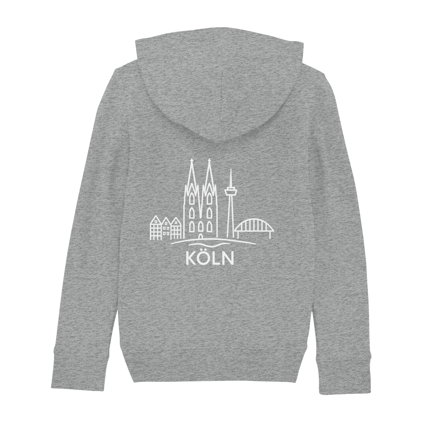 Köln Skyline (großer Druck auf dem Rücken) - Kids Basic Hoodie