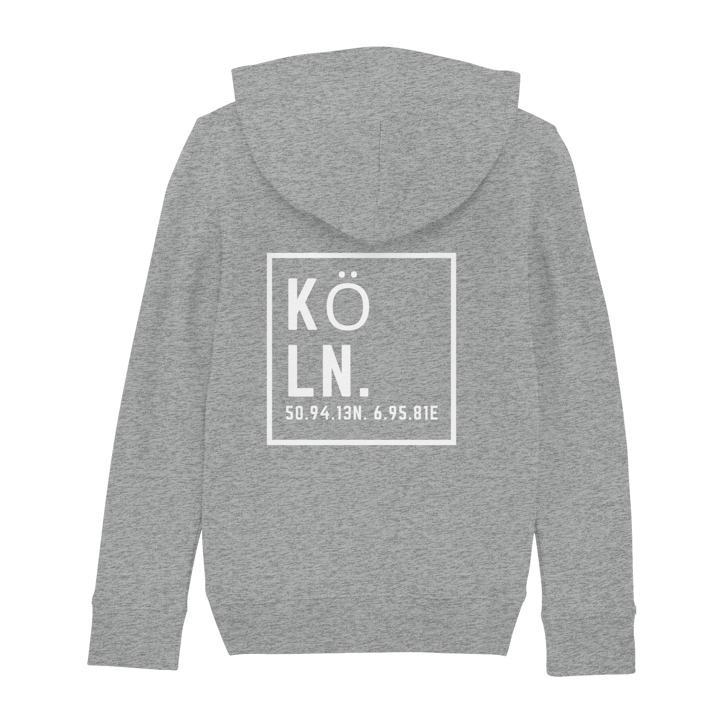 Köln Koordinaten (großer Druck auf dem Rücken) - Kids Basic Hoodie