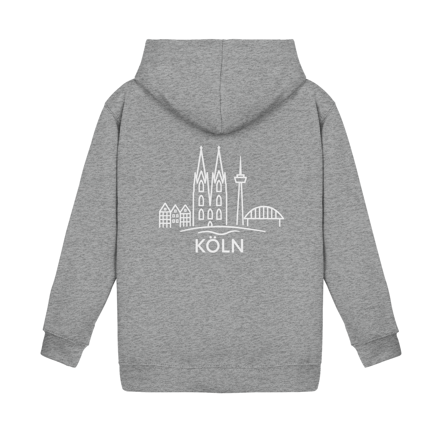 Köln Skyline (großer Druck auf dem Rücken) - Kids Basic Hoodie