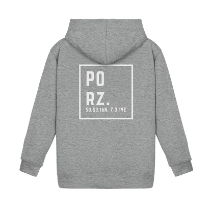 Porz Koordinaten (großer Druck Rücken) - Kids Basic Hoodie