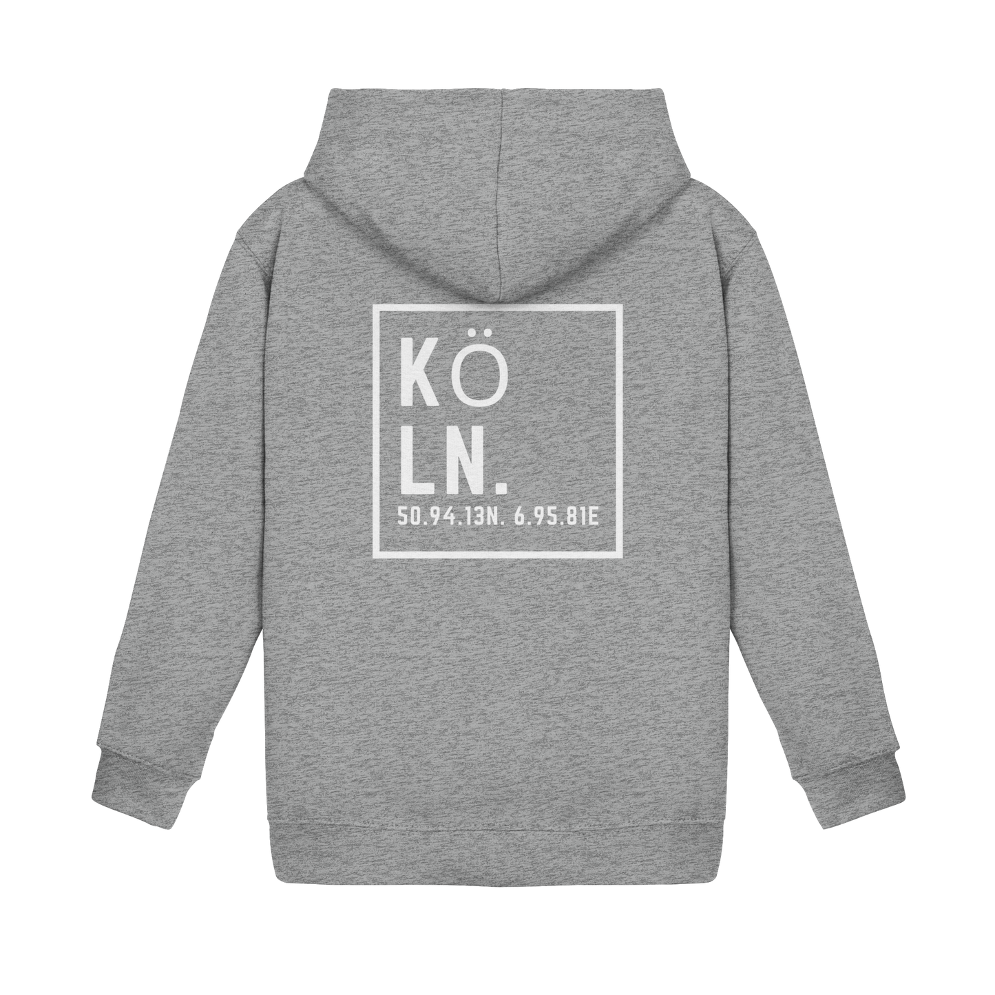 Köln Koordinaten (großer Druck auf dem Rücken) - Kids Basic Hoodie