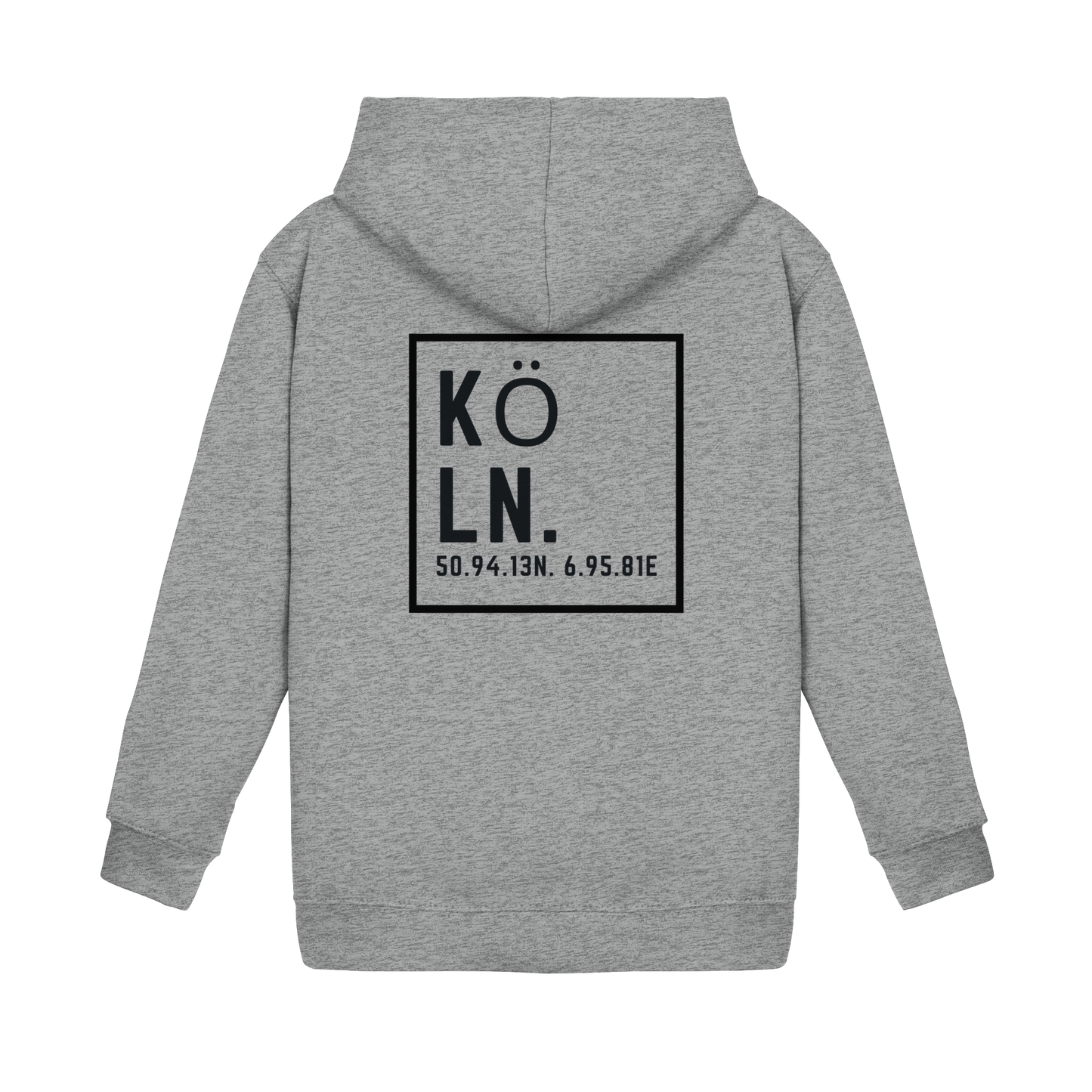 Köln Koordinaten (großer Druck auf dem Rücken) - Kids Basic Hoodie