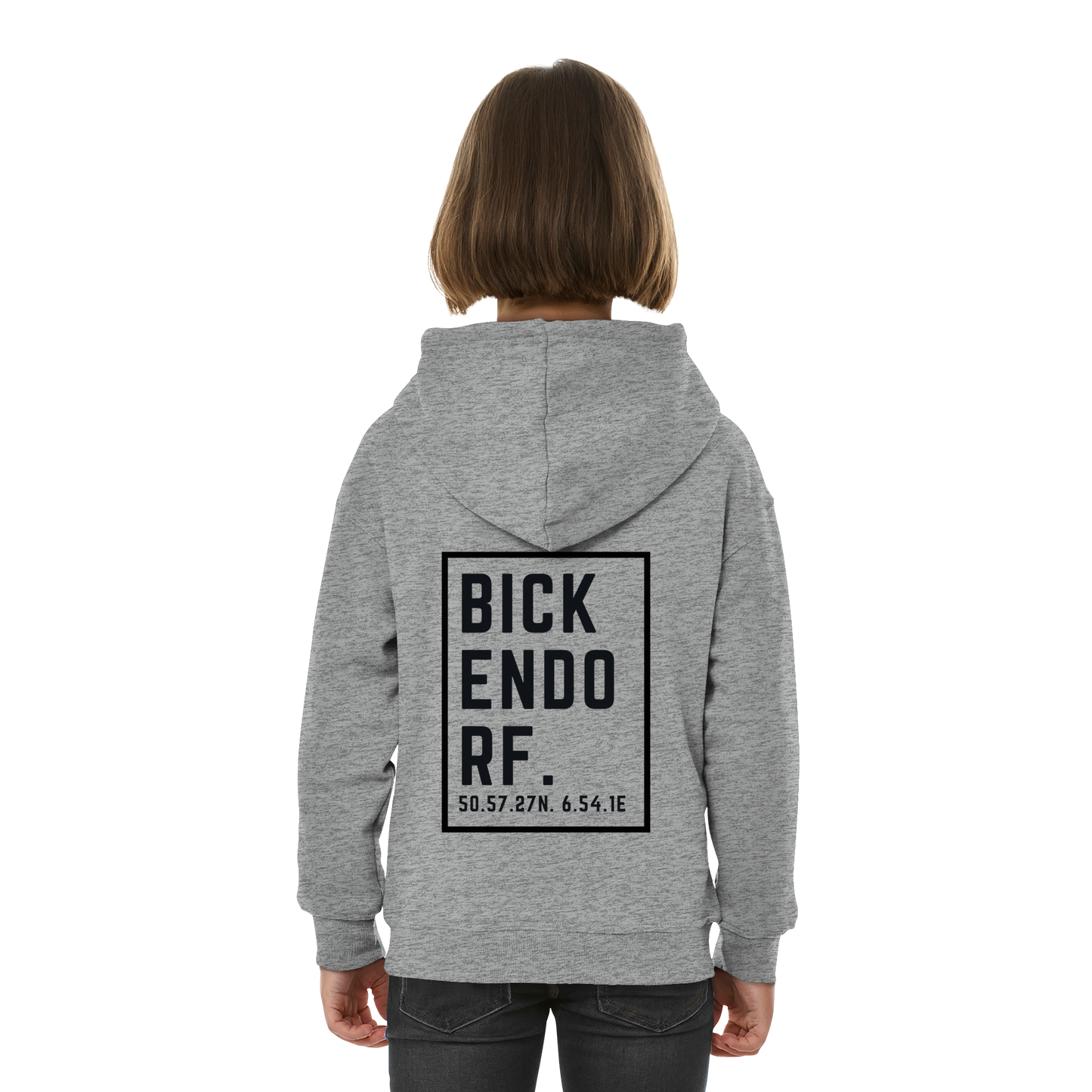 Bickendorf Koordinaten (großer Druck auf dem Rücken) - Kids Basic Hoodie