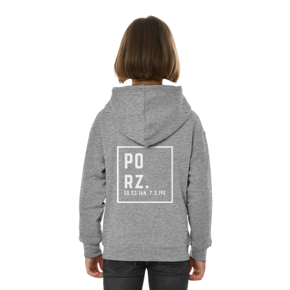 Porz Koordinaten (großer Druck Rücken) - Kids Basic Hoodie