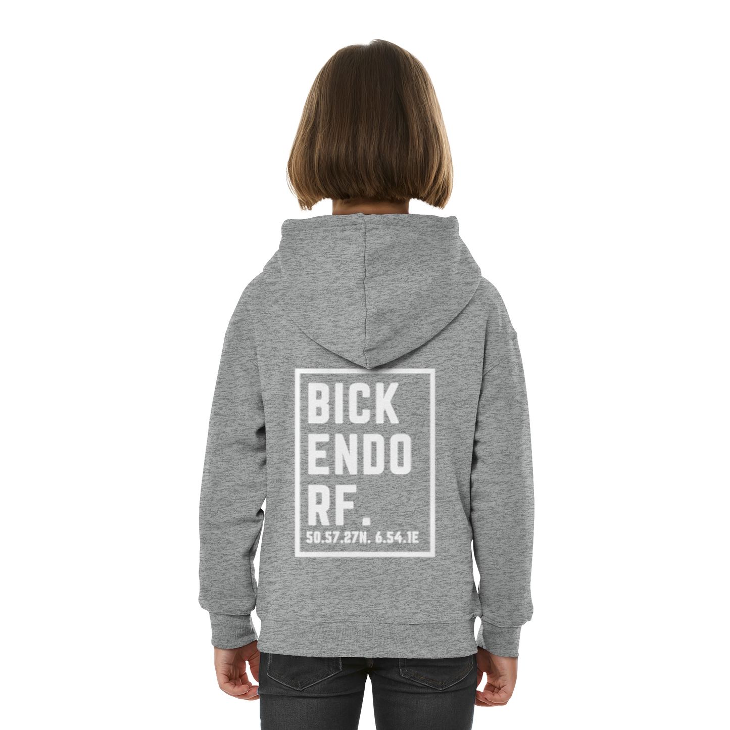 Bickendorf Koordinaten (großer Druck auf dem Rücken) - Kids Basic Hoodie