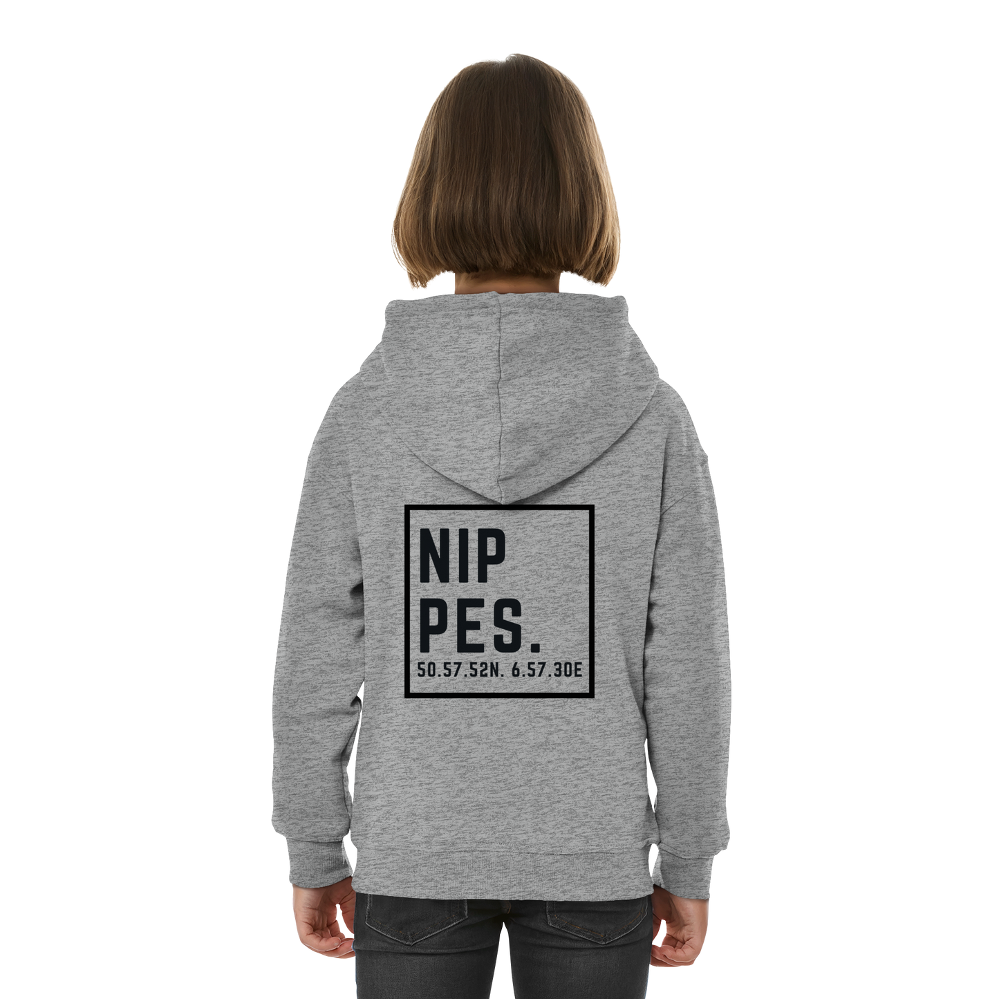 Nippes Koordinaten (großer Druck auf dem Rücken) - Kids Basic Hoodie