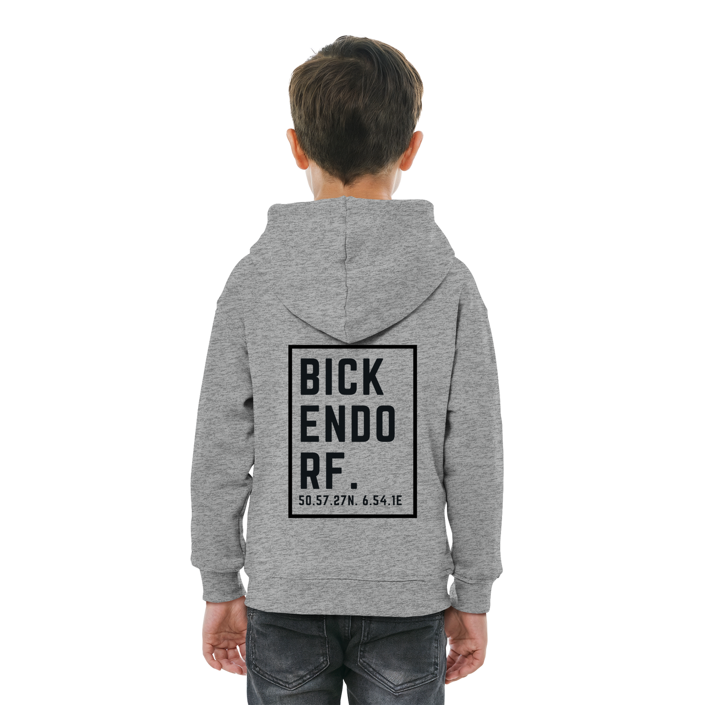 Bickendorf Koordinaten (großer Druck auf dem Rücken) - Kids Basic Hoodie