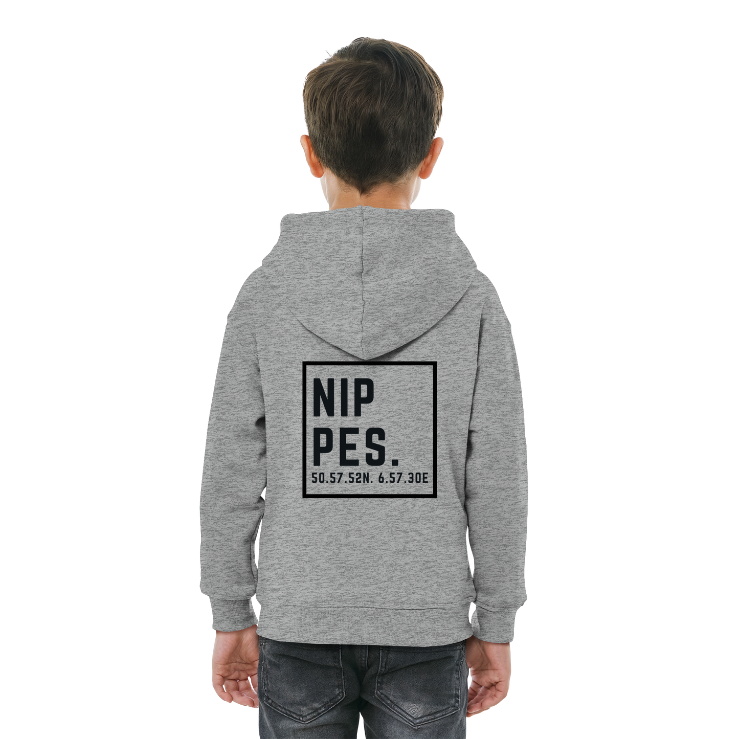 Nippes Koordinaten (großer Druck auf dem Rücken) - Kids Basic Hoodie