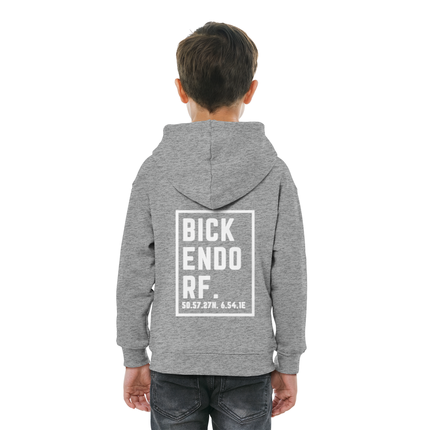 Bickendorf Koordinaten (großer Druck auf dem Rücken) - Kids Basic Hoodie
