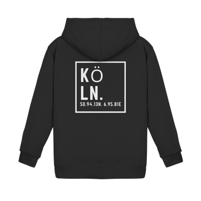 Köln Koordinaten (großer Druck auf dem Rücken) - Kids Basic Hoodie