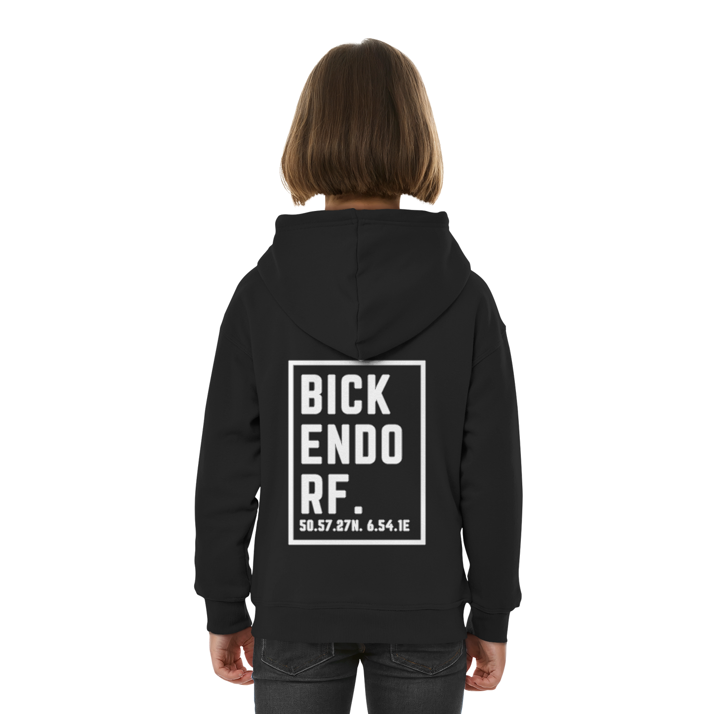 Bickendorf Koordinaten (großer Druck auf dem Rücken) - Kids Basic Hoodie