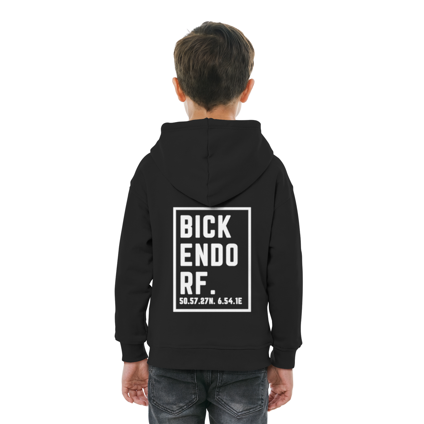 Bickendorf Koordinaten (großer Druck auf dem Rücken) - Kids Basic Hoodie