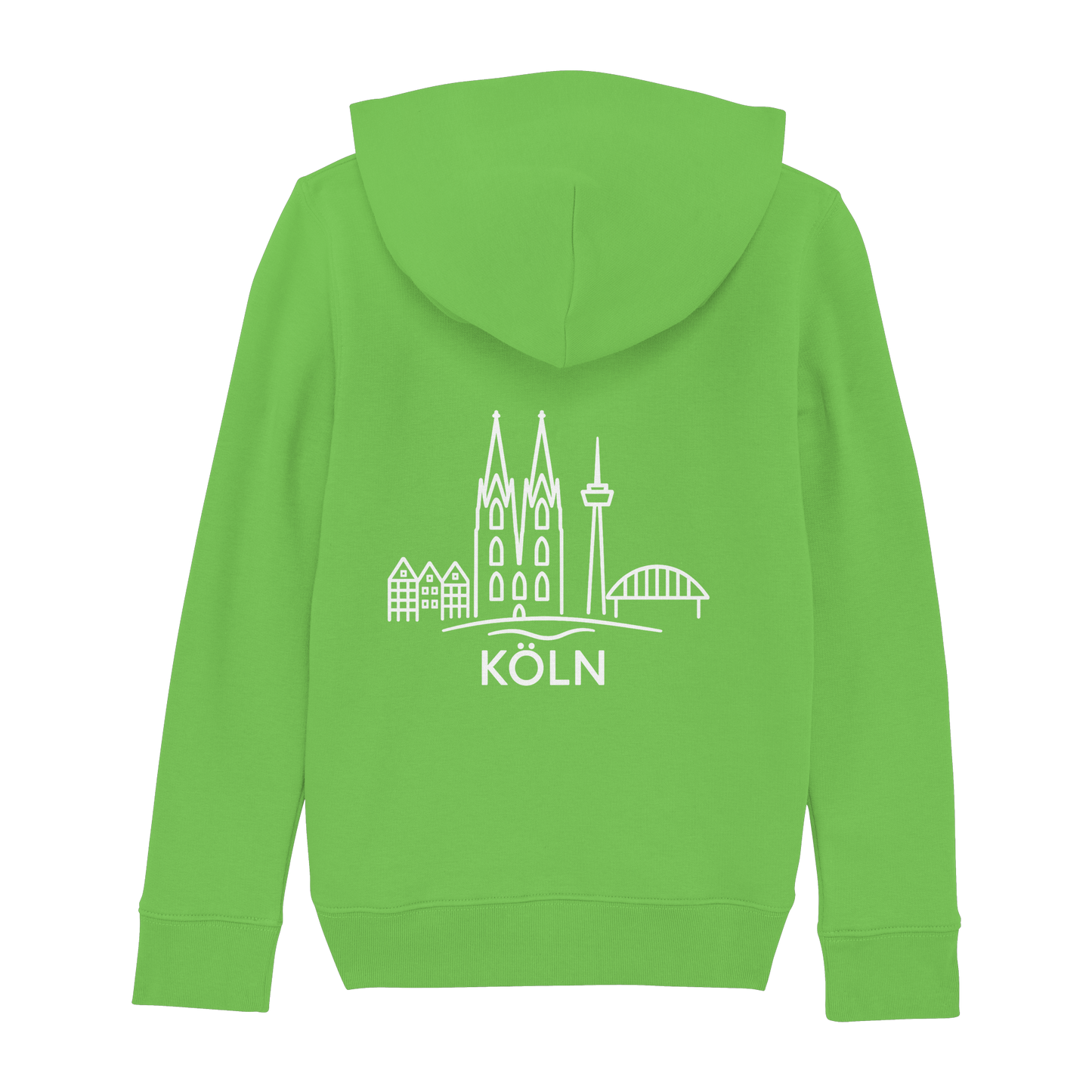 Köln Skyline (großer Druck auf dem Rücken) - Kids Basic Hoodie