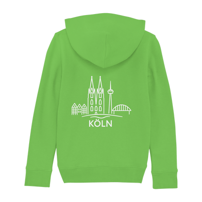 Köln Skyline (großer Druck auf dem Rücken) - Kids Basic Hoodie