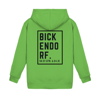 Bickendorf Koordinaten (großer Druck auf dem Rücken) - Kids Basic Hoodie