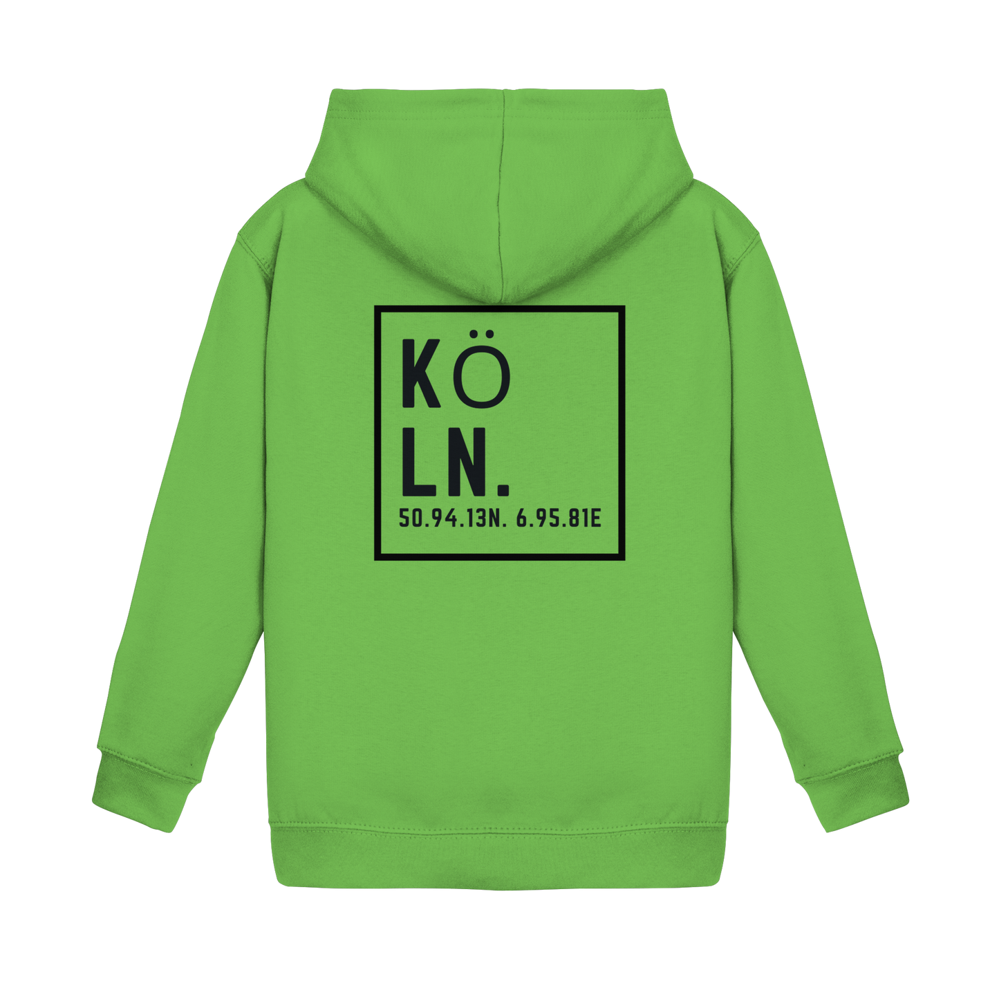 Köln Koordinaten (großer Druck auf dem Rücken) - Kids Basic Hoodie