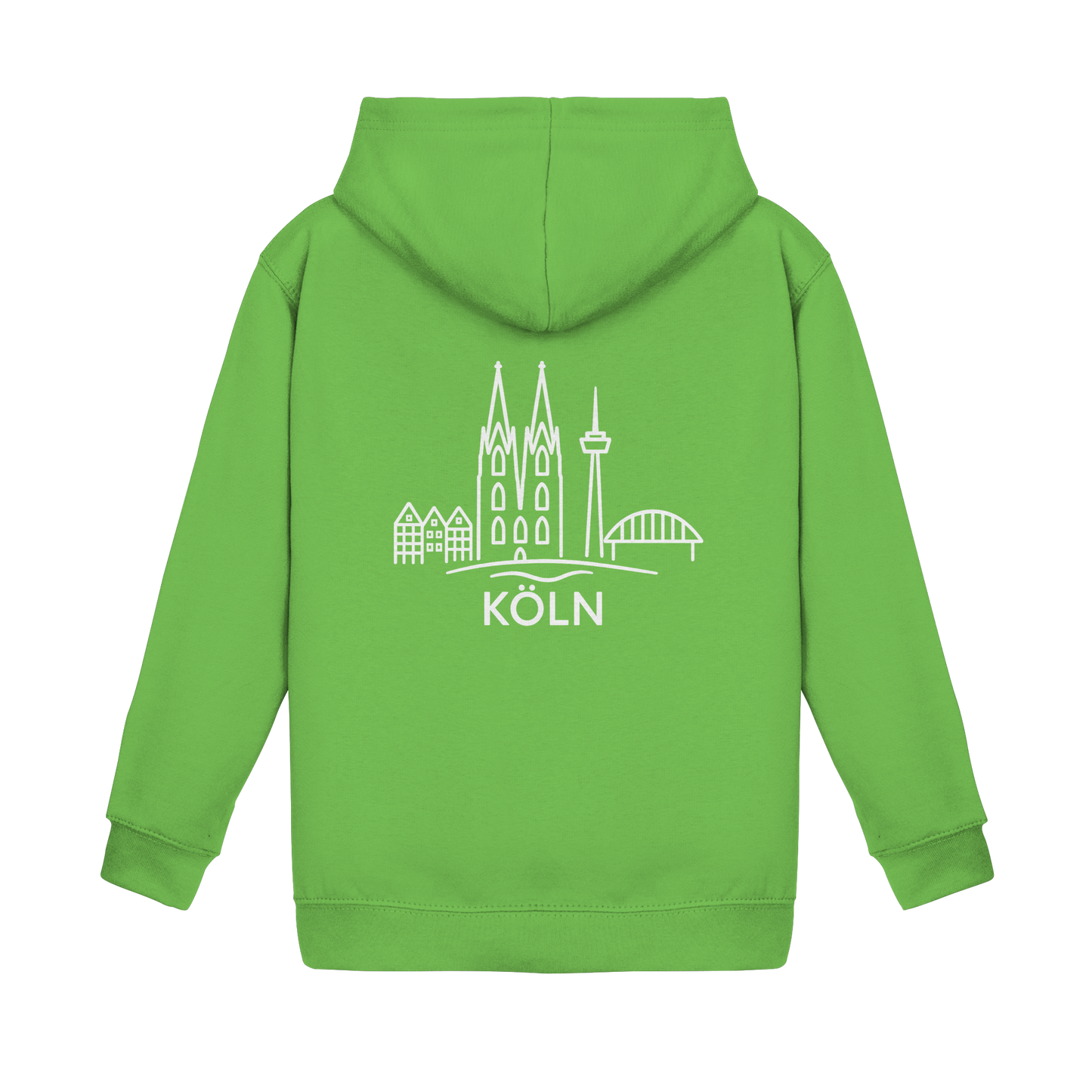Köln Skyline (großer Druck auf dem Rücken) - Kids Basic Hoodie