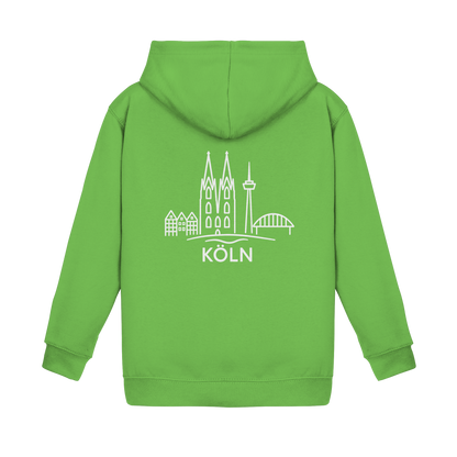 Köln Skyline (großer Druck auf dem Rücken) - Kids Basic Hoodie