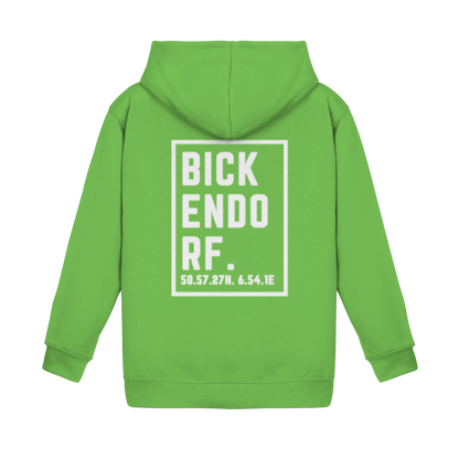 Bickendorf Koordinaten (großer Druck auf dem Rücken) - Kids Basic Hoodie
