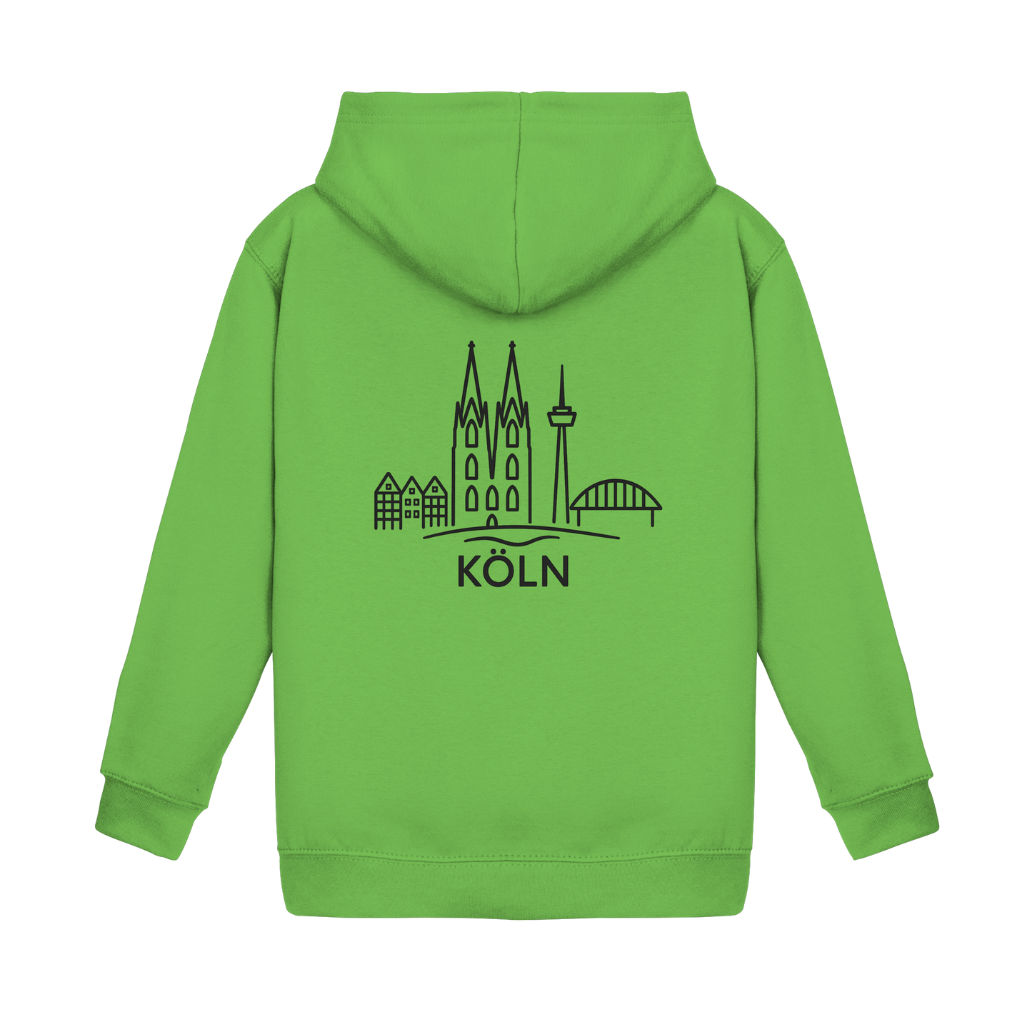 Köln Skyline (großer Druck auf dem Rücken) - Kids Basic Hoodie