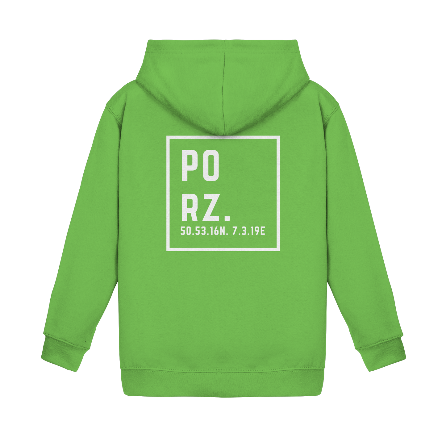 Porz Koordinaten (großer Druck Rücken) - Kids Basic Hoodie