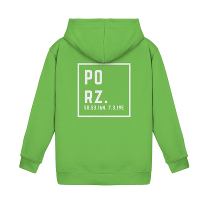Porz Koordinaten (großer Druck Rücken) - Kids Basic Hoodie