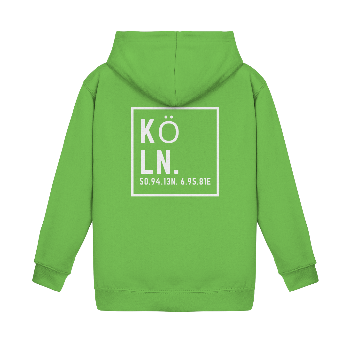 Köln Koordinaten (großer Druck auf dem Rücken) - Kids Basic Hoodie