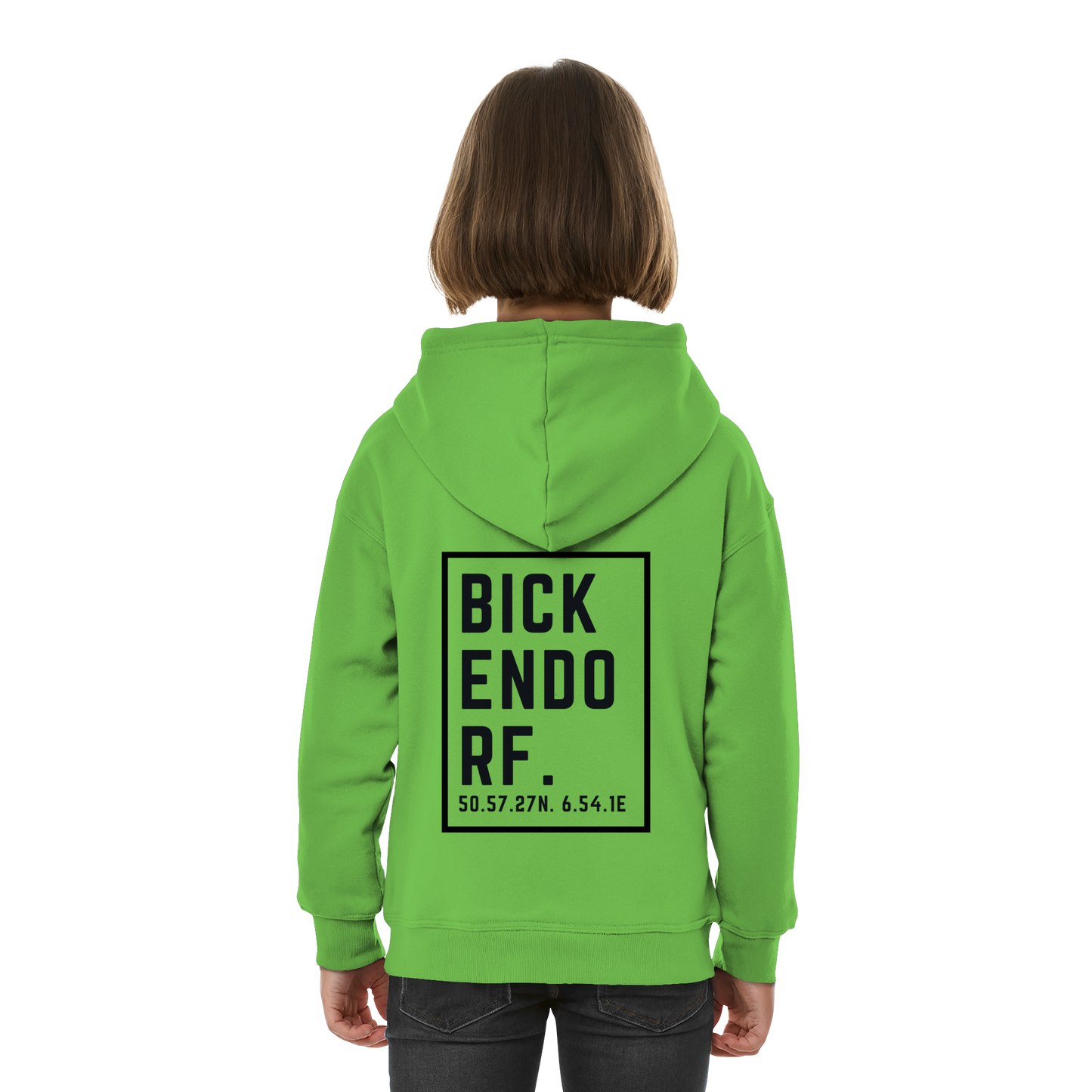 Bickendorf Koordinaten (großer Druck auf dem Rücken) - Kids Basic Hoodie