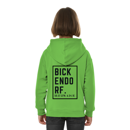 Bickendorf Koordinaten (großer Druck auf dem Rücken) - Kids Basic Hoodie