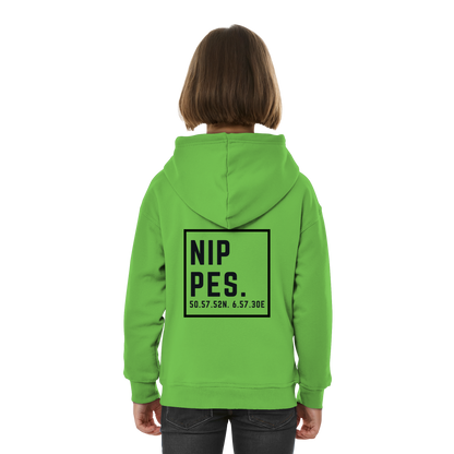 Nippes Koordinaten (großer Druck auf dem Rücken) - Kids Basic Hoodie