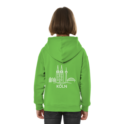 Köln Skyline (großer Druck auf dem Rücken) - Kids Basic Hoodie