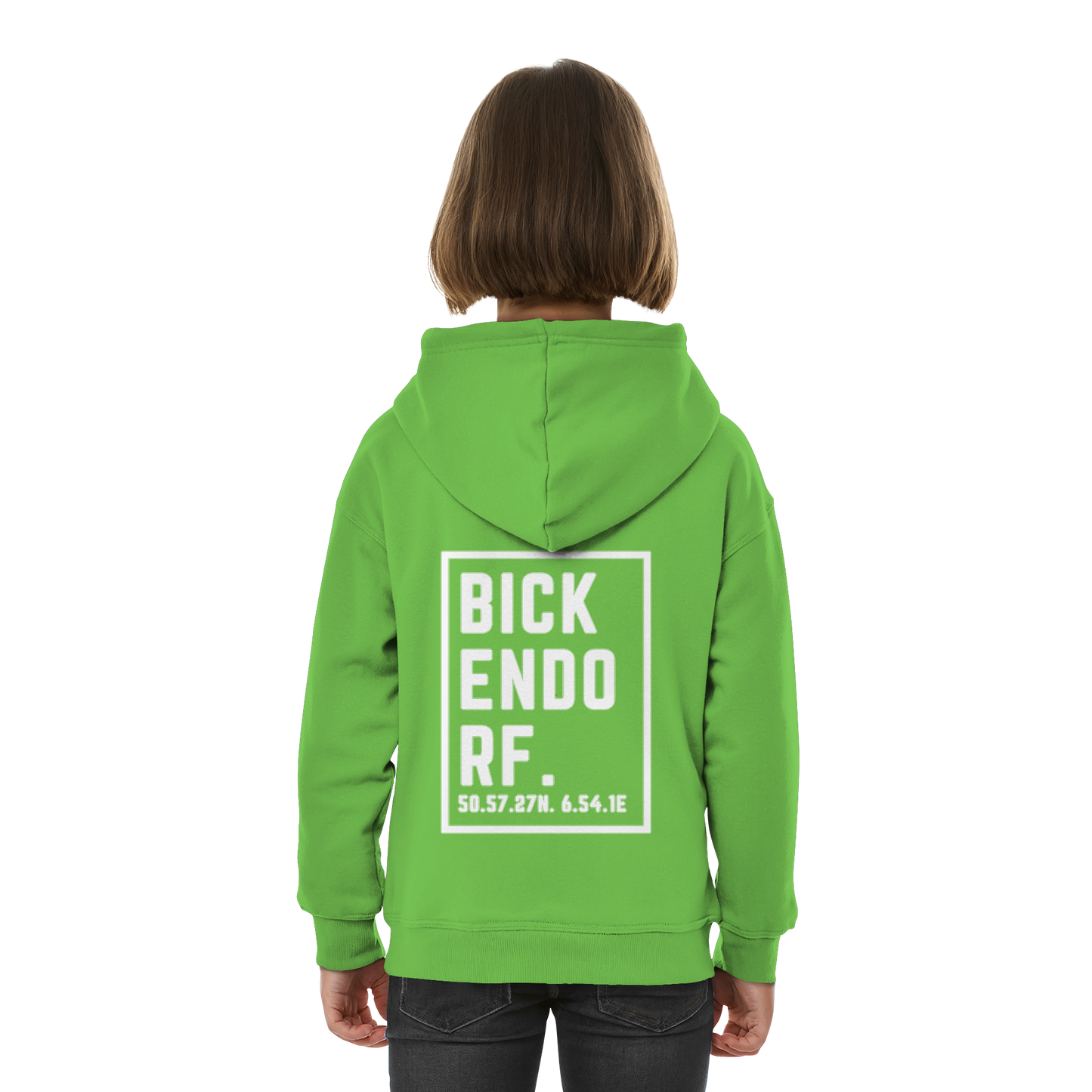 Bickendorf Koordinaten (großer Druck auf dem Rücken) - Kids Basic Hoodie