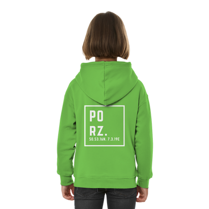 Porz Koordinaten (großer Druck Rücken) - Kids Basic Hoodie