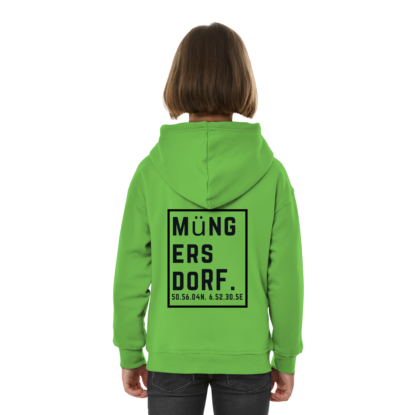 Müngersdorf Koordinaten (großer Druck auf dem Rücken) - Kids Basic Hoodie