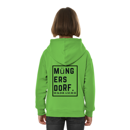 Müngersdorf Koordinaten (großer Druck auf dem Rücken) - Kids Basic Hoodie