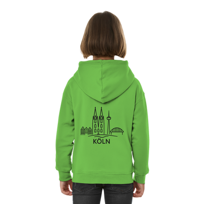 Köln Skyline (großer Druck auf dem Rücken) - Kids Basic Hoodie