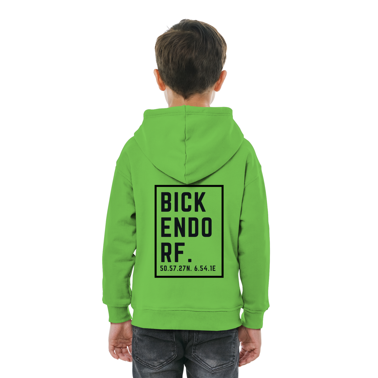 Bickendorf Koordinaten (großer Druck auf dem Rücken) - Kids Basic Hoodie