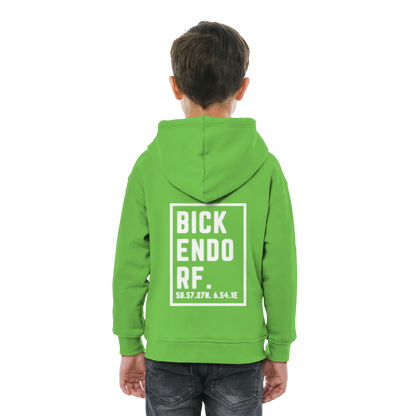 Bickendorf Koordinaten (großer Druck auf dem Rücken) - Kids Basic Hoodie