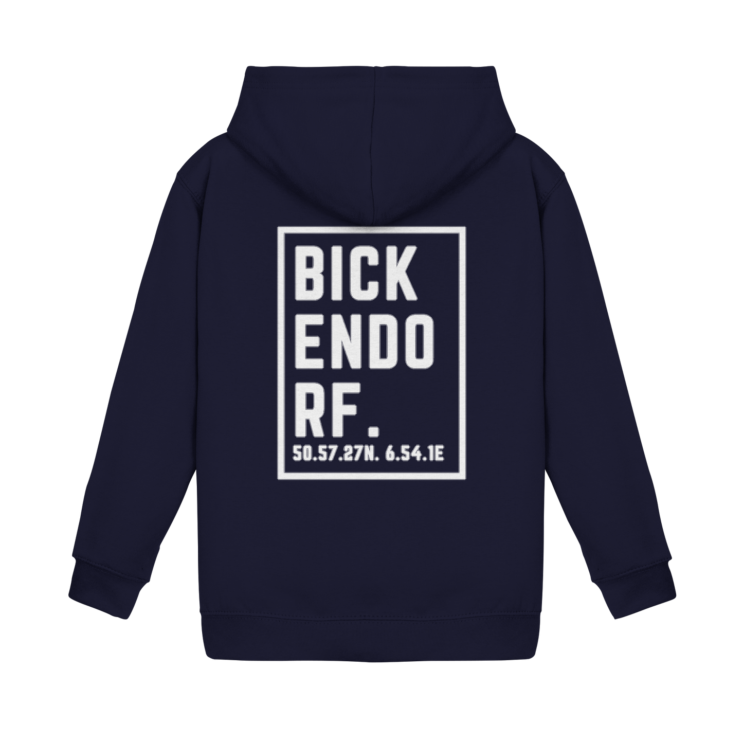 Bickendorf Koordinaten (großer Druck auf dem Rücken) - Kids Basic Hoodie