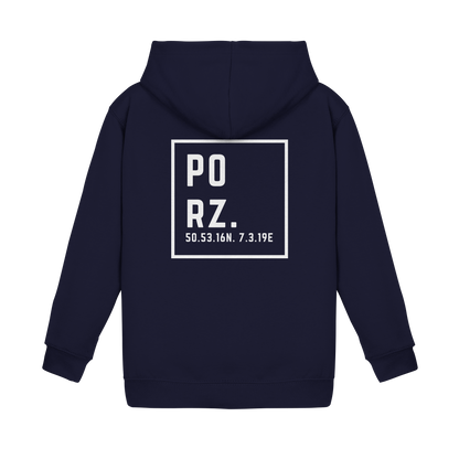 Porz Koordinaten (großer Druck Rücken) - Kids Basic Hoodie