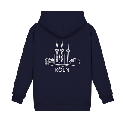 Köln Skyline (großer Druck auf dem Rücken) - Kids Basic Hoodie