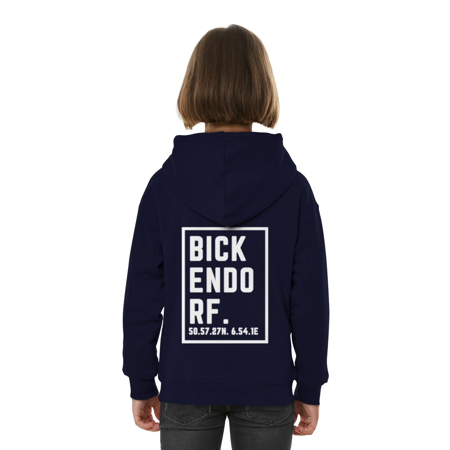 Bickendorf Koordinaten (großer Druck auf dem Rücken) - Kids Basic Hoodie
