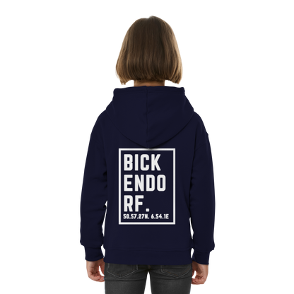 Bickendorf Koordinaten (großer Druck auf dem Rücken) - Kids Basic Hoodie