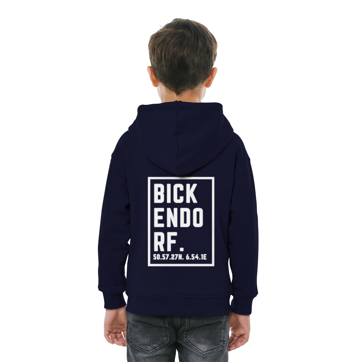 Bickendorf Koordinaten (großer Druck auf dem Rücken) - Kids Basic Hoodie