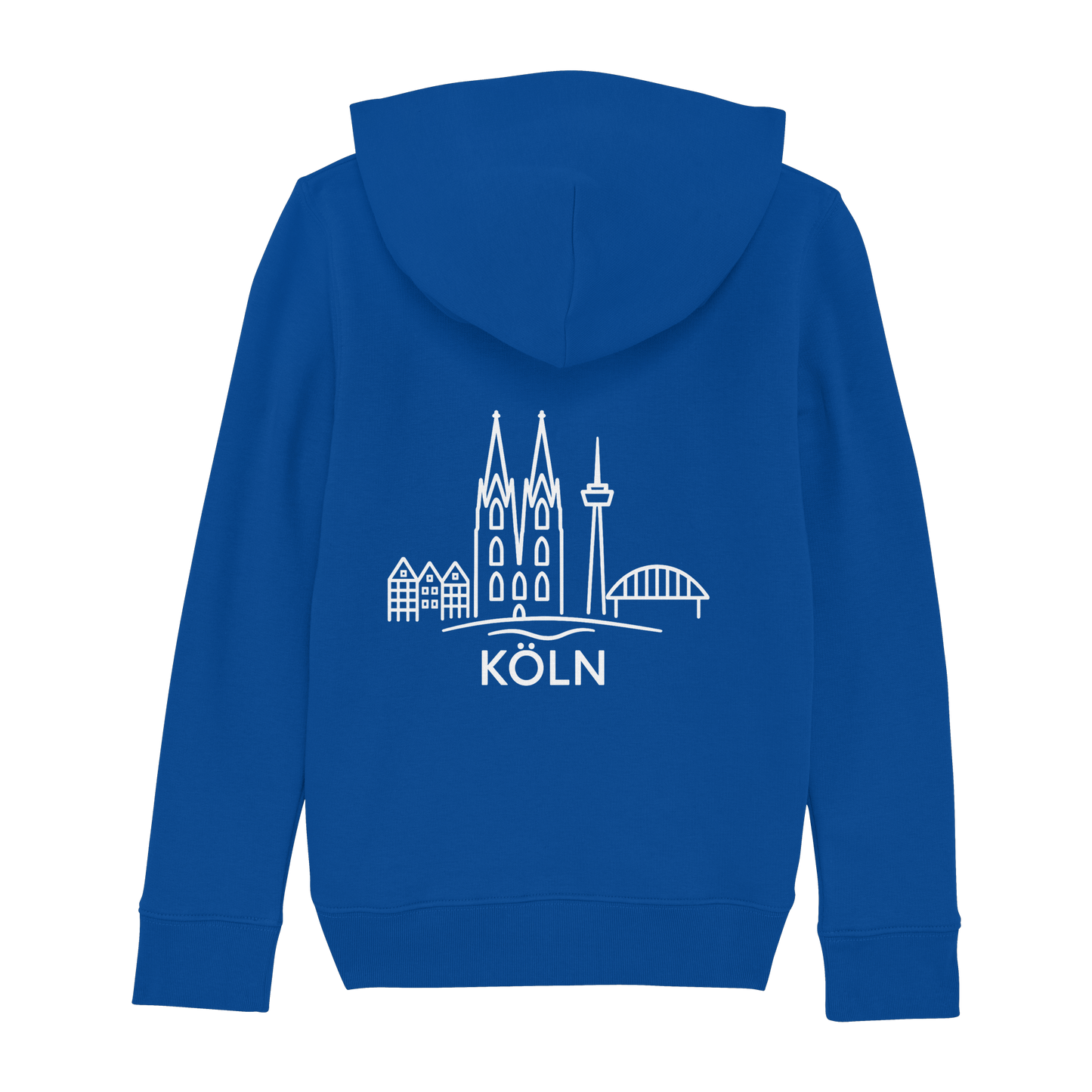 Köln Skyline (großer Druck auf dem Rücken) - Kids Basic Hoodie
