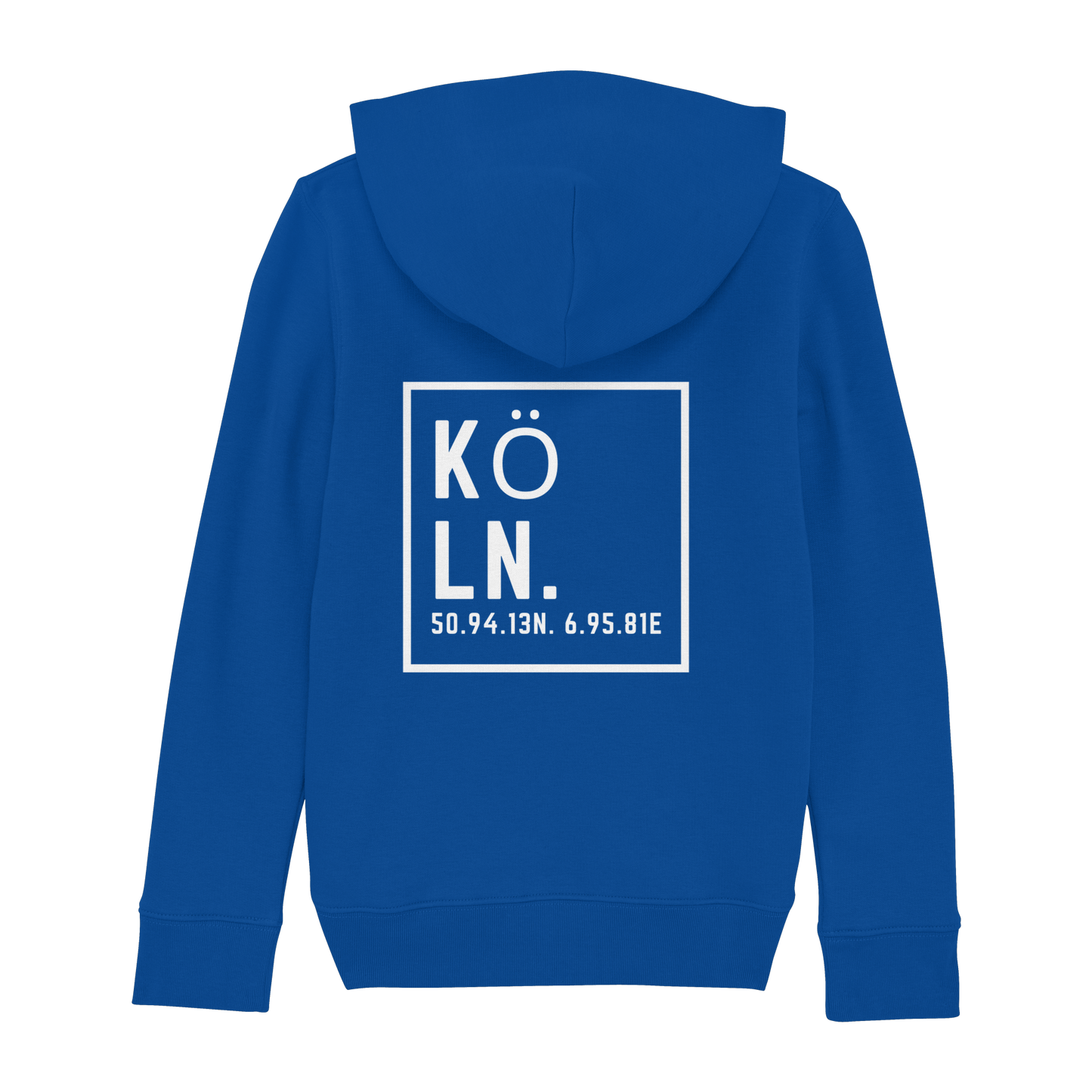 Köln Koordinaten (großer Druck auf dem Rücken) - Kids Basic Hoodie