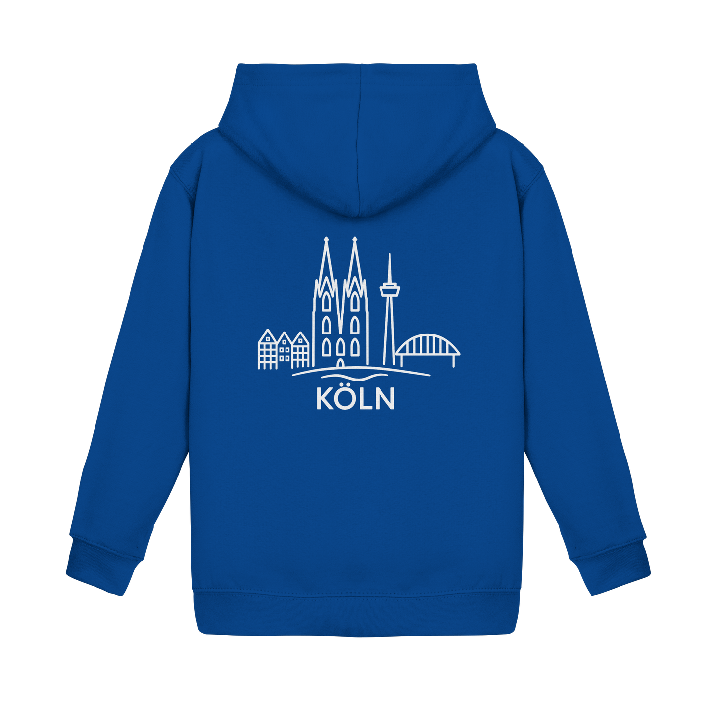Köln Skyline (großer Druck auf dem Rücken) - Kids Basic Hoodie